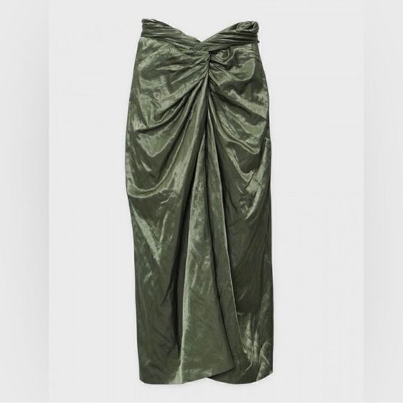 Vince NWT Twist Front Skirt in Dark Pistachio
Size 2 MSRP $395 - Picture 5 of 13